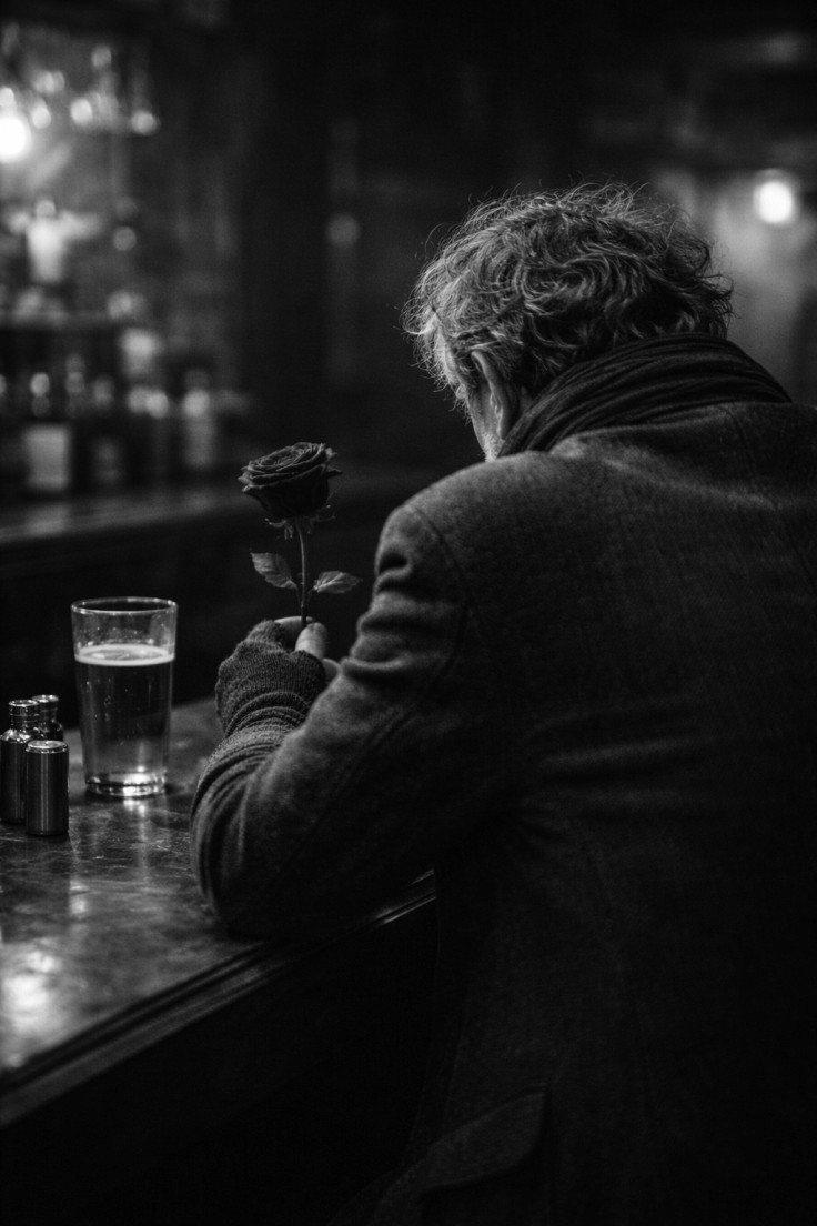 The man with the rose